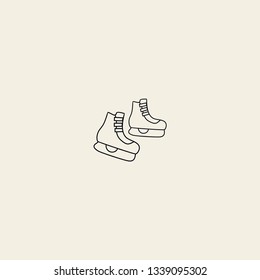 hockey skates vector icon