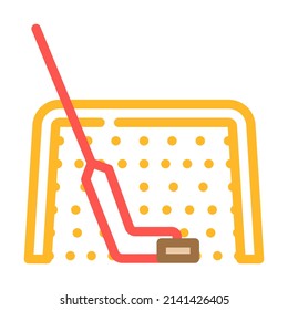 hockey sport color icon vector. hockey sport sign. isolated symbol illustration