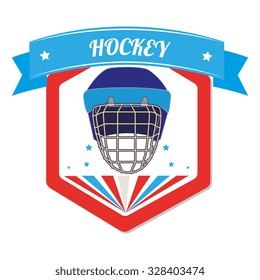 Hockey Sport design over white background, vector illustration
