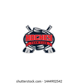 Hockey sport emblem logo template vector. Sport logo concept. Hockey logo vector