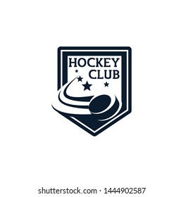 Hockey sport emblem logo template vector. Sport logo concept. Hockey logo vector