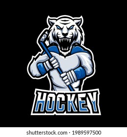 Hockey sport or esport gaming mascot logo template, for your team