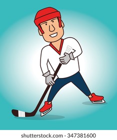 Hockey  sport game graphic design, vector illustration