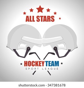 Hockey  sport game graphic design, vector illustration