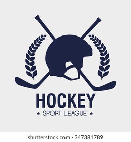 Hockey  sport game graphic design, vector illustration