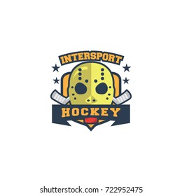 Hockey sport icon logo vector