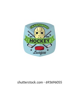 Hockey sport logo & ornament vector