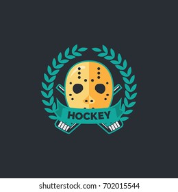 Hockey sport logo & ornament vector