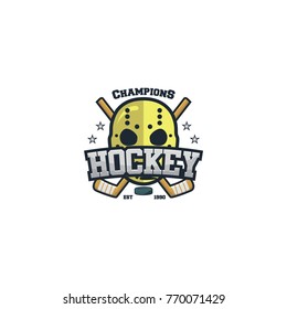 Hockey sport team logo vector