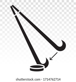 Hockey sport training vector flat icon for apps and websites on a transparent background