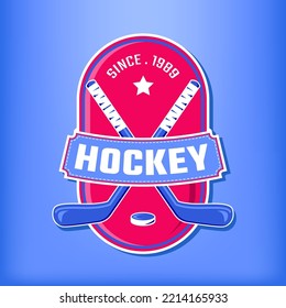 Hockey sports club cool badge