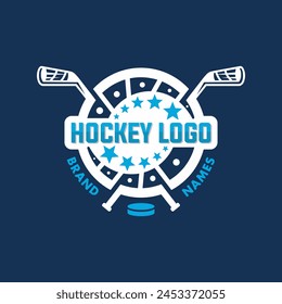 hockey sports emblem logo design