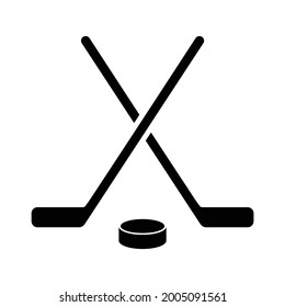 hockey sports icon illustration in flat style
