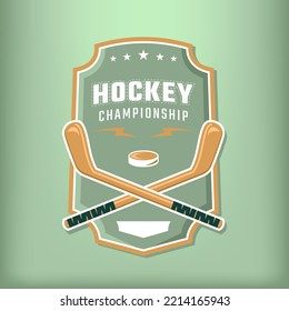Hockey sports team identity vector emblem