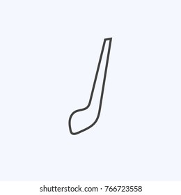 Hockey stick button vector icon