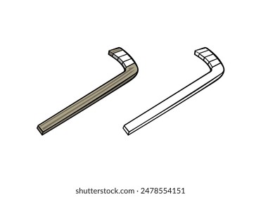 Hockey Stick Cartoon Design Illustration vector eps format , suitable for your design needs, logo, illustration, animation, etc.