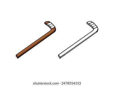 Hockey Stick Cartoon Design Illustration vector eps format , suitable for your design needs, logo, illustration, animation, etc.