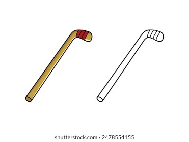 Hockey Stick Cartoon Design Illustration vector eps format , suitable for your design needs, logo, illustration, animation, etc.