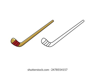 Hockey Stick Cartoon Design Illustration vector eps format , suitable for your design needs, logo, illustration, animation, etc.