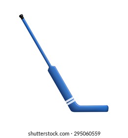 Hockey stick for goalie in blue design