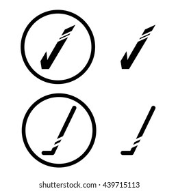 Hockey stick icon