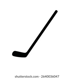 Hockey stick icon black silhouette sport equipment