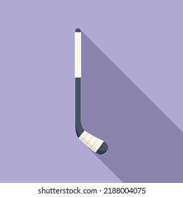 Hockey stick icon flat vector. Active sport. Sport exercise