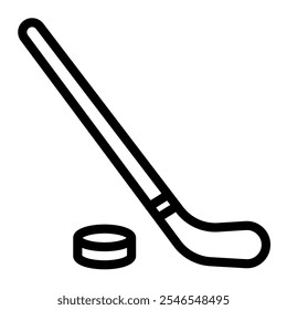 Hockey stick icon line style transparent