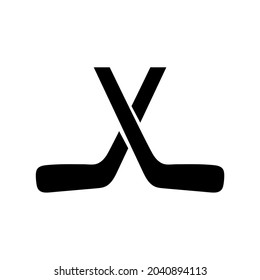 Hockey stick icon, logo isolated on a white background