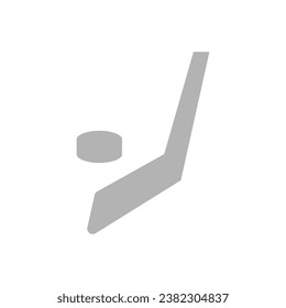 hockey stick icon on white background, vector illustration
