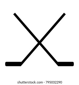 Hockey stick icon on a white background. Vector illustration.