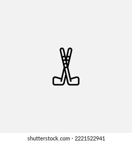 Hockey stick icon sign vector,Symbol, logo illustration for web and mobile