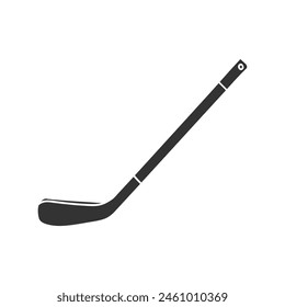 Hockey Stick Icon Silhouette Illustration. Sports Vector Graphic Pictogram Symbol Clip Art. Doodle Sketch Black Sign.