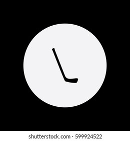 Hockey Stick icon silhouette vector illustration


