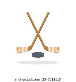 Diseño de Vector de icono de palo de hockey.