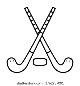 hockey stick icon vector illustration