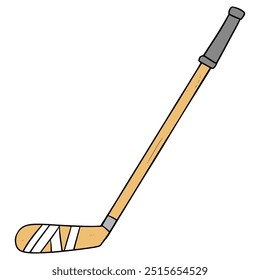 hockey stick illustration hand drawn isolated vector