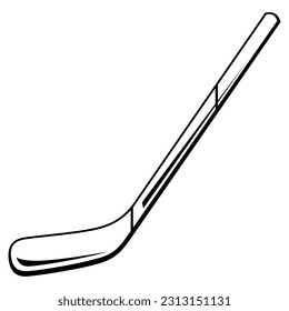 Hockey stick illustration. Sport club item or symbol. Healthy lifestyle object.