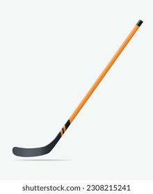 Hockey stick isolated on white background. Vector illustration