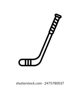 hockey stick, line icon, isolated background