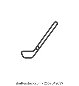 Hockey Stick line icon. linear style sign for mobile concept and web design. Hockey stick outline vector icon. Symbol, logo illustration. Vector graphics