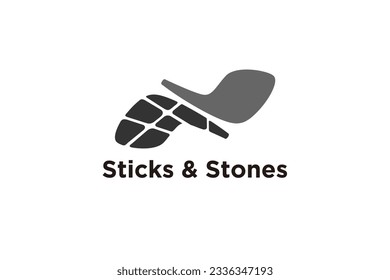 Hockey stick logo design icon symbol sports tools