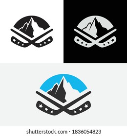 Hockey Stick Mountain Abstract Logo