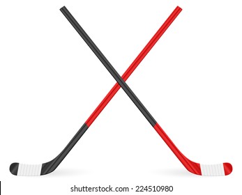 Hockey stick on a white background.