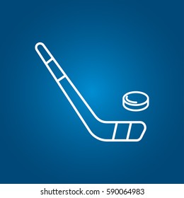hockey stick outline icon
