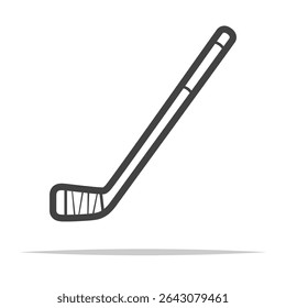 Hockey stick outline icon transparent vector isolated