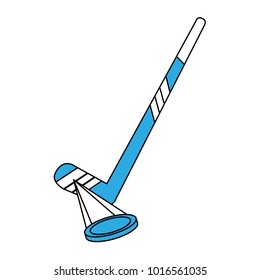 Hockey stick and puck