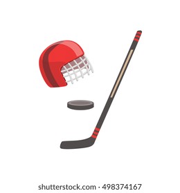 Hockey Stick, Puck And Helmet As A National Canadian Culture Symbol