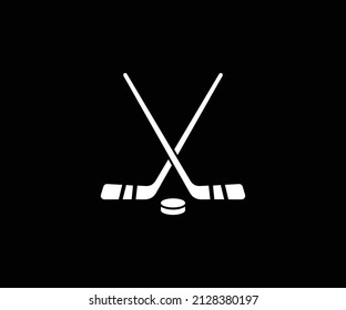 Hockeystick und Puffer-Symbol Einfache Illustration