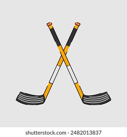 Hockey Stick Puck Illustration Isolated Background